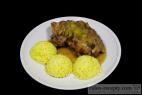Recept Pork with whipped cream - marinated pork with rice - a proposal for serving