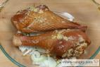 Recept Smoked turkey legs on green beans - smoked turkey legs on green beans - preparation