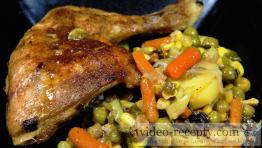 Quick chicken with vegetable