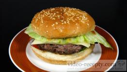 Homemade juicy hamburger