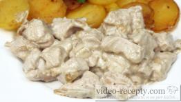 Chicken breast with mustard sauce