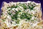 Recept Pasta with chicken and cheese sauce - baked pasta with ham - a proposal for serving