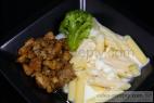 Recept Marinated chicken  bits - cheese sauce with marinated chicken - a proposal for serving
