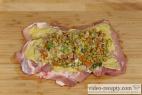 Recept Pork pocket with sausage and vegetable filling - pork pocket with vegetable filling - preparation